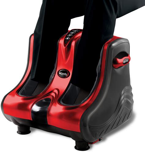 Ucomfy 8954 Leg And Foot Massager With Heat Option Red Black Health And Personal Care