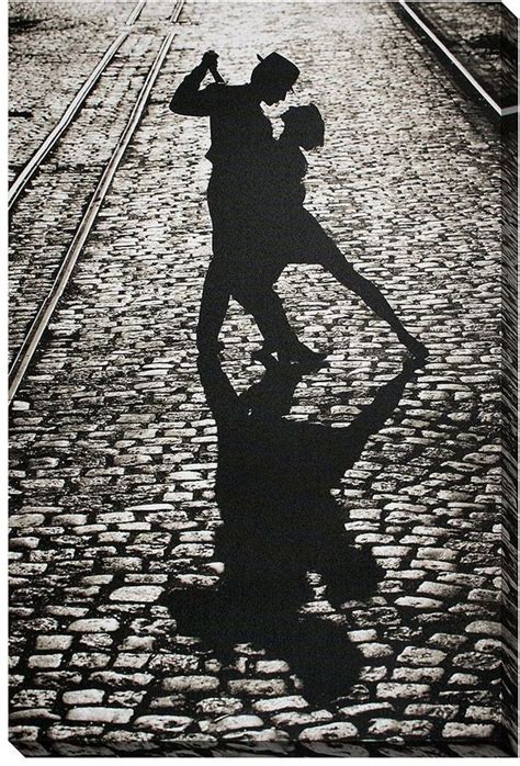 Two People Dancing On A Cobblestone Street Dance Poster Tango Dance Art