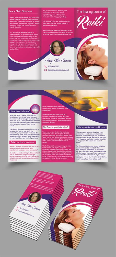 tri fold brochure design on reiki energy healing reiki brochure template reiki business