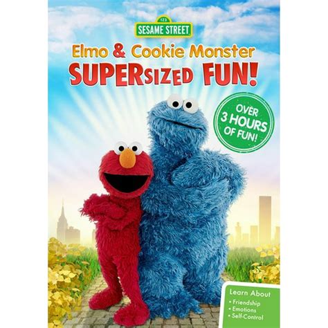 Sesame Street Elmo And Cookie Monster Supersized Fun Dvd