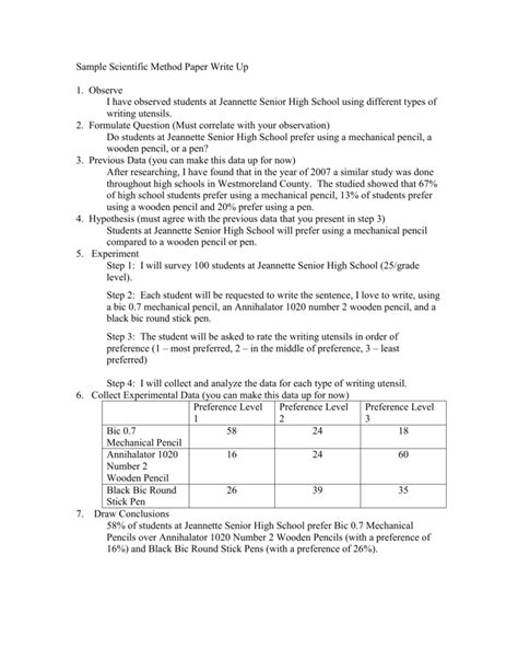 Read pdf scientific method paper example. Example Method Paper - This paper is provided only to give ...