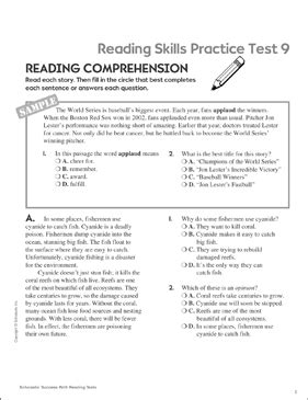 Reading comprehension exercises for all levels esl. Reading Skills Practice Test 9 (Grades 5-6) | Printable ...