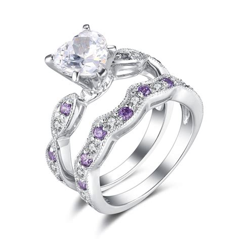 Https://tommynaija.com/wedding/gemstone Amethyst Sapphire Wedding Ring