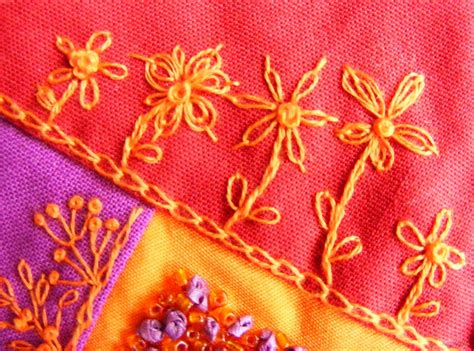 Textile Explorations The Stitch Files Detached Chain Stitch