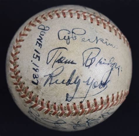 Lot Detail Detroit Tigers 1937 Team Signed Baseball Whank Greenberg