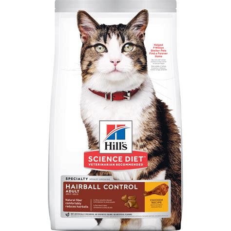 Hills Adult Hairball Control Dry Cat Food Clawsnpaws Pet Supplies
