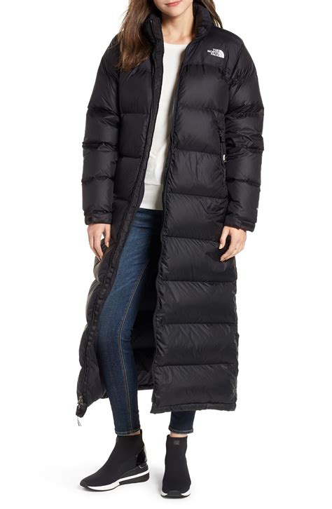 The North Face Nuptse Long Water Repellent Down Coat Long North Face