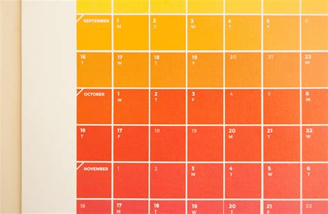 Html / css color name. FPO: Colour Chart Calendar