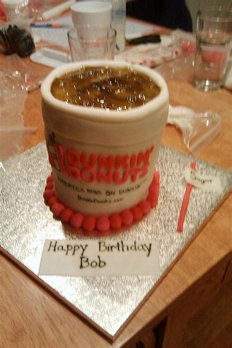 Dunkin Donuts Cake Decorated Cake By Michelle Cakesdecor