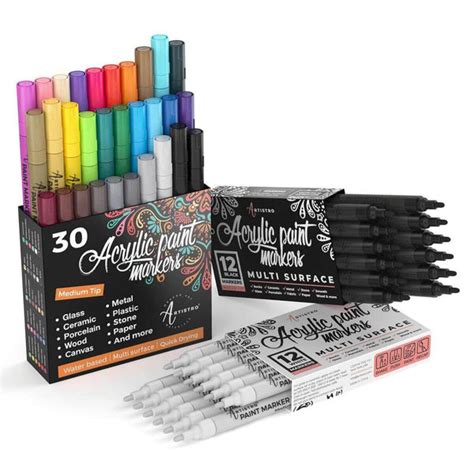 Complete Artistro Artist Paint Pens Set Professional Marker Bundle