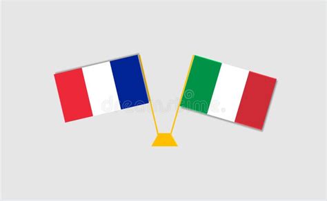 Flags Of France And Italy Meetings Background And Illustrations Stock