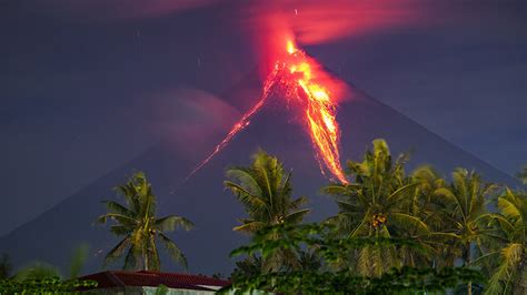 Mayon Volcano In Philippines Spews Lava Fountains And Ash Plumes As