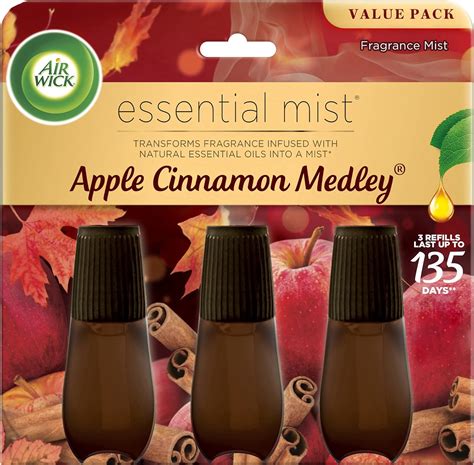 Buy Air Wick Essential Mist Refill 3 Ct Apple Cinnamon Medley