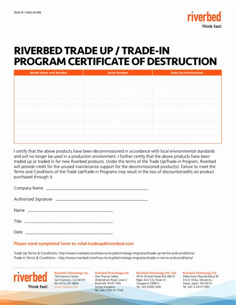 Free Certificate Of Destruction Template For Quality Certificate Of