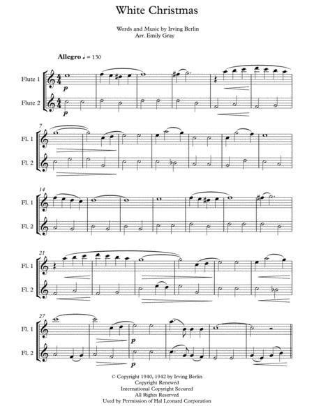 White Christmas Flute Duet By Irving Berlin Digital