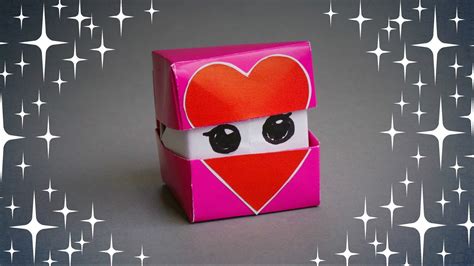 This is a tutorial video on how to make birthday explosion box. DIY - ORIGAMI FACE HEART CUBE - TUTORIAL / GIFT IDEAS ...