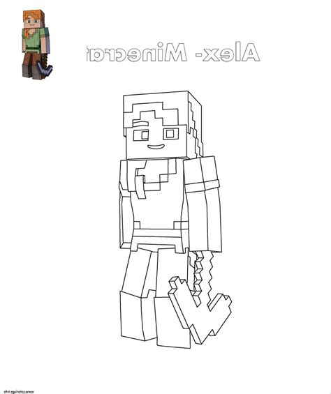 Dessin De Minecraft Inspirant Stock Coloriage Alex De Minecraft