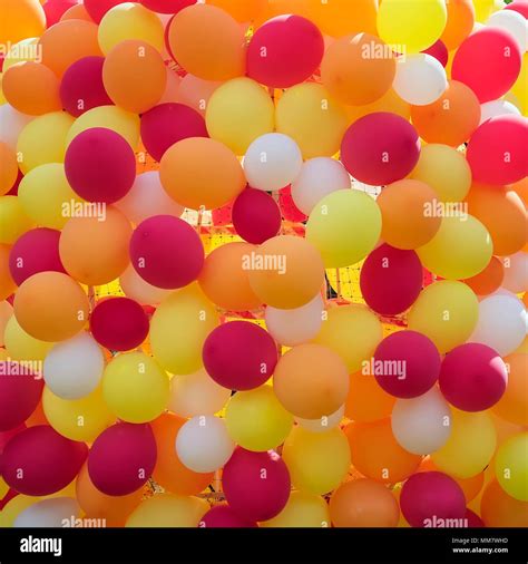 Orange Balloons High Resolution Stock Photography And Images Alamy