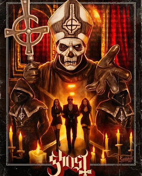 Ghost Papa Ghost Bc Metal Posters Art Band Posters Hard Rock Doom