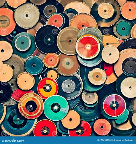 562 Vintage Vinyl Records: a Retro and Nostalgic Background Featuring
