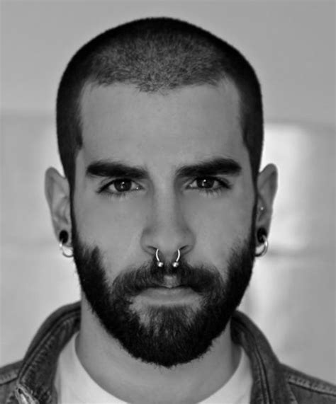 Pin By Marco Rossi On Beard Septum Piercing Men Mens Piercings