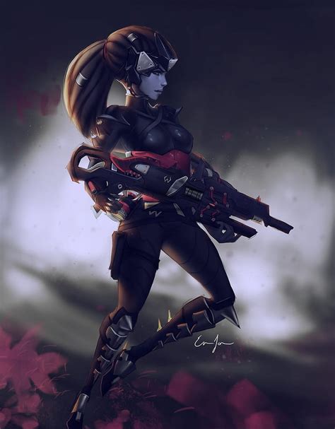 Overwatch Digital Art Artwork Widowmaker Overwatch Black Widow
