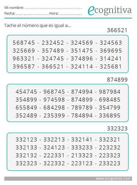 Ejercicios De Atención Estimulación Cognitiva Para Mayores