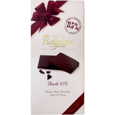 Belgian Chocolate Bar Dark 85 100g Pack