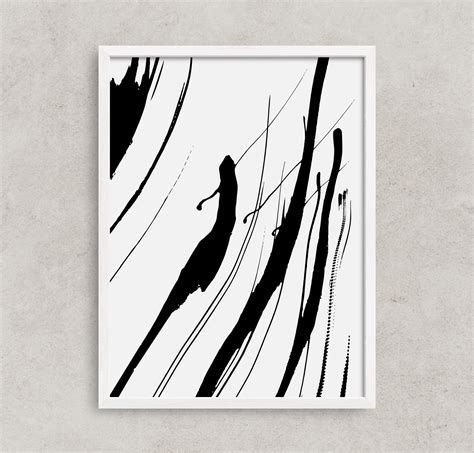 Arte Abstracto En Blanco Y Negro Muestras Abstractas Arte Etsy España