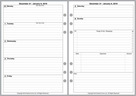 A5 Weekly Planner 2 Pages Per Week 2 Pages Per Month With Lines