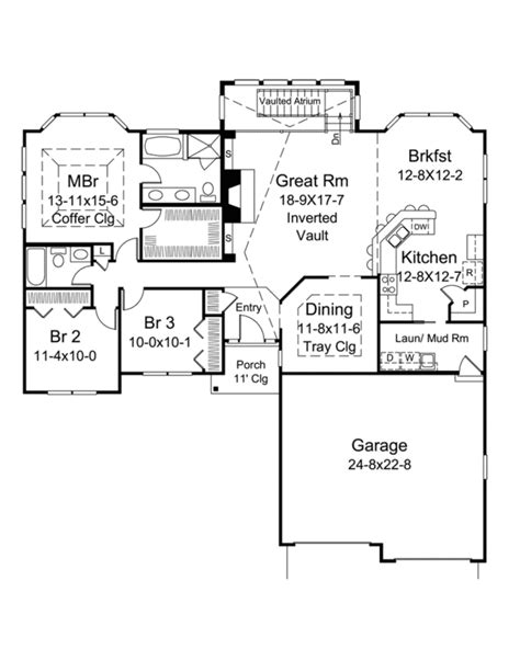 Ranch Style House Plan 3 Beds 2 Baths 2100 Sqft Plan 57 615