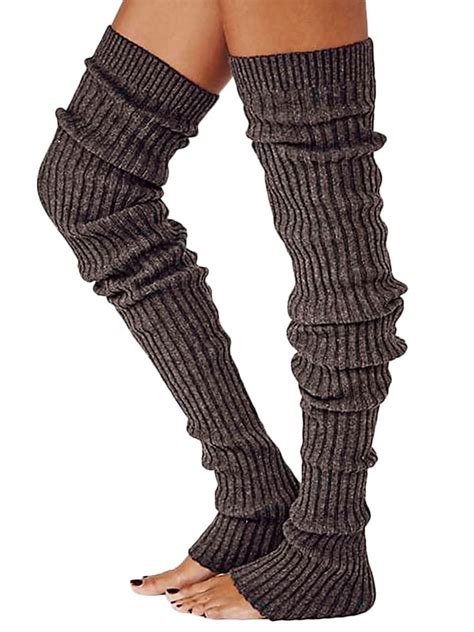Qtymom Qtymom Womens Leg Warmer Thigh High Knit Long Boot Socks