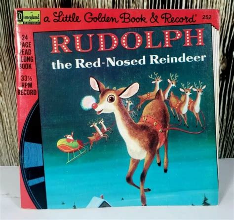 vintage walt disney rudolph red nosed reindeer read along book and record 252 12 99 picclick