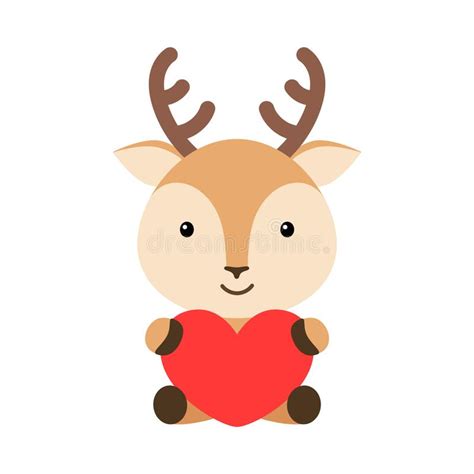 Deer With Heart Antlers Stock Vector Illustration Of Celebration