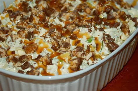 Gently stir in cool whip Snickers Caramel Apple Salad - Best Cooking recipes In the world
