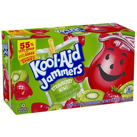 Kool Aid Jammers Strawberry Kiwi 177ml10ct The American Candy Store
