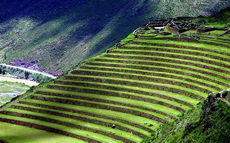 Inca Terraces In Pisac Peru The Terraces Were Built To Make The Most