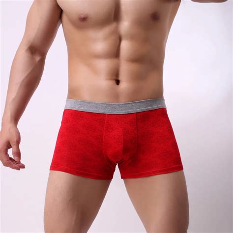 best price cotton men boxer soft breathable underwear male comfortable solid panties underpants