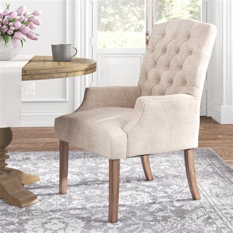 Kelly Clarkson Home Lila Tufted Linen Arm Chair And Reviews Wayfair