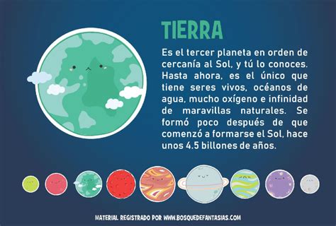 Fichas De Los Planetas Del Sistema Solar Para Primaria