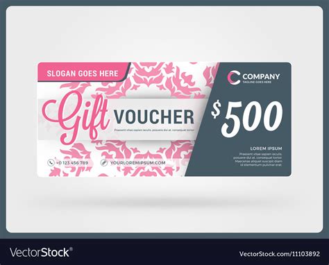 Log in or sign up using google or facebook then search for gift certificates to start designing. Gift voucher design template discount card gift Vector Image