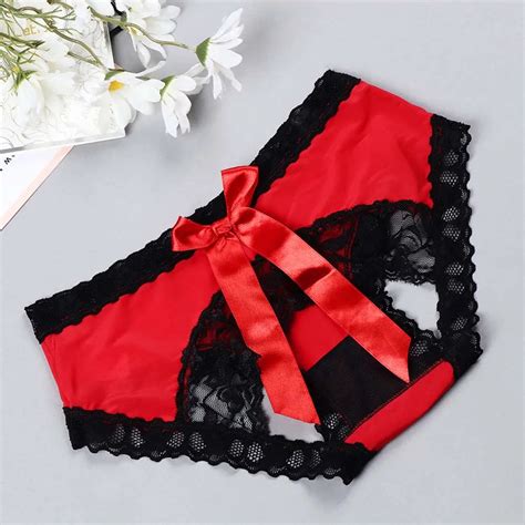 Sexy Lingerie For Women Hot Erotic Open Crotch Thong Panties Lace