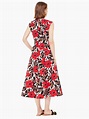 Kate Spade Cotton Strukturiertes Poppy Field Kleid in Red - Save 15% - Lyst