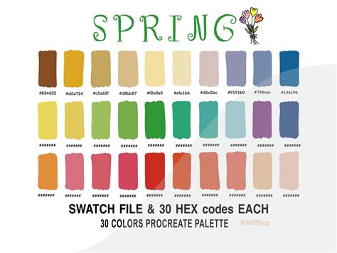 Spring Color Palette Graphic By Afifshop · Creative Fabrica