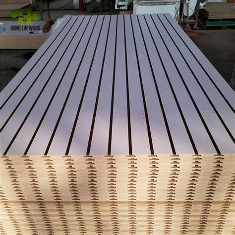 11 Grooves E2 Glue 18mm Slotted Melamine MDF Board/Slat Wall Panel from China Manufacturer ...