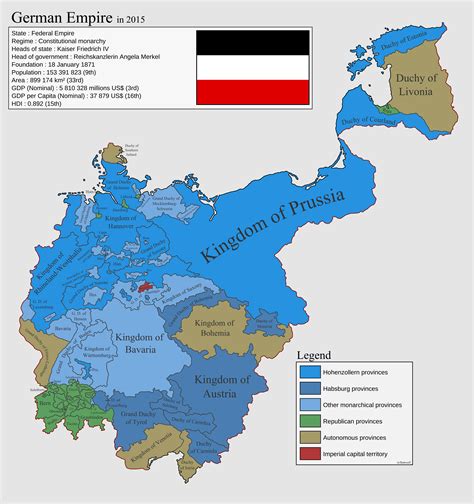 german empire in 2015 by samwell in imaginarymaps germany map german history map