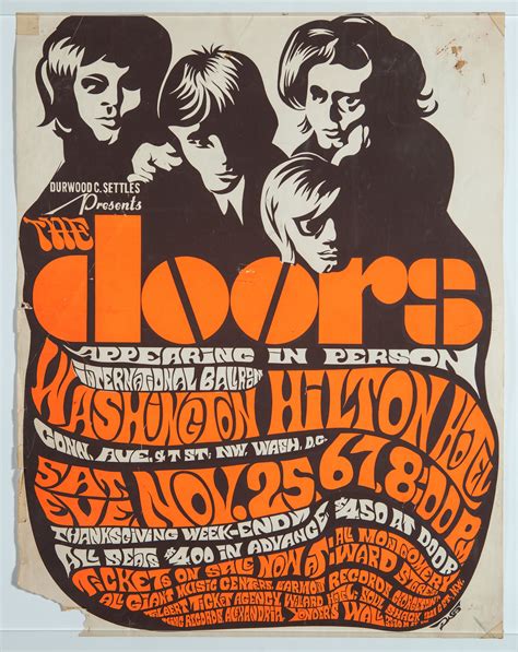 The Doors Appearing In Person Concert Posters Vintage Concert Posters Vintage Music Posters