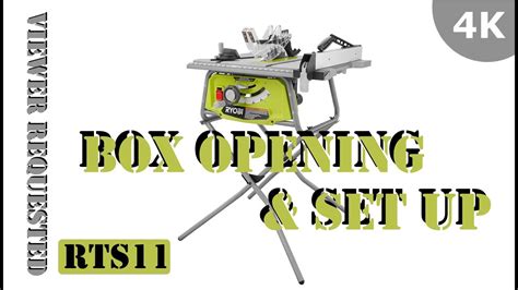 Ryobi 10 Inch 15 Amp Table Saw With Folding Stand Rts11 Box Opening