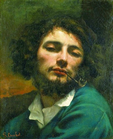 Peinture Française Du 19ème Siècle Self Portrait With A Pipe 1849