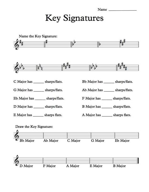 There are a lot more music theory materials on the learnmusictheory.net home page, so check it out. Here is a free pdf worksheet for Key Signatures. Makes a good homework assignment. Enjoy ...